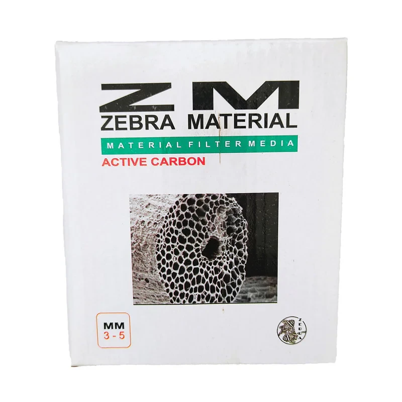 زغال اکتیو آکواریوم مدل ZEBRA MATERIAL حجم 500 میلی لیتر