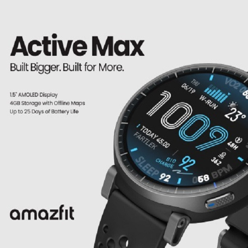 ساعت هوشمند 1.5 اینچی امیزفیت مدل  ACTIVE MAX با بند سیلیکونی