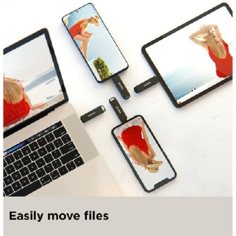فلش مموری لایتنینگ و USB3.1 سن دیسک مدل IXPAND LUXE ظرفیت 64 گیگابایت