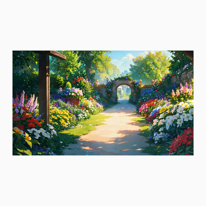 فرش پارچه‌ای مدل فرشینه طرح راهروی طبیعت کد AR3058806