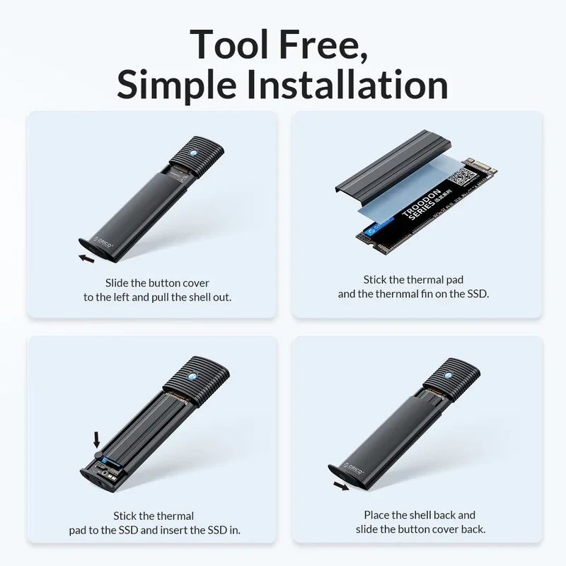 قاب NVMe M.2 SSD اوریکو مدل PWDM2-G2