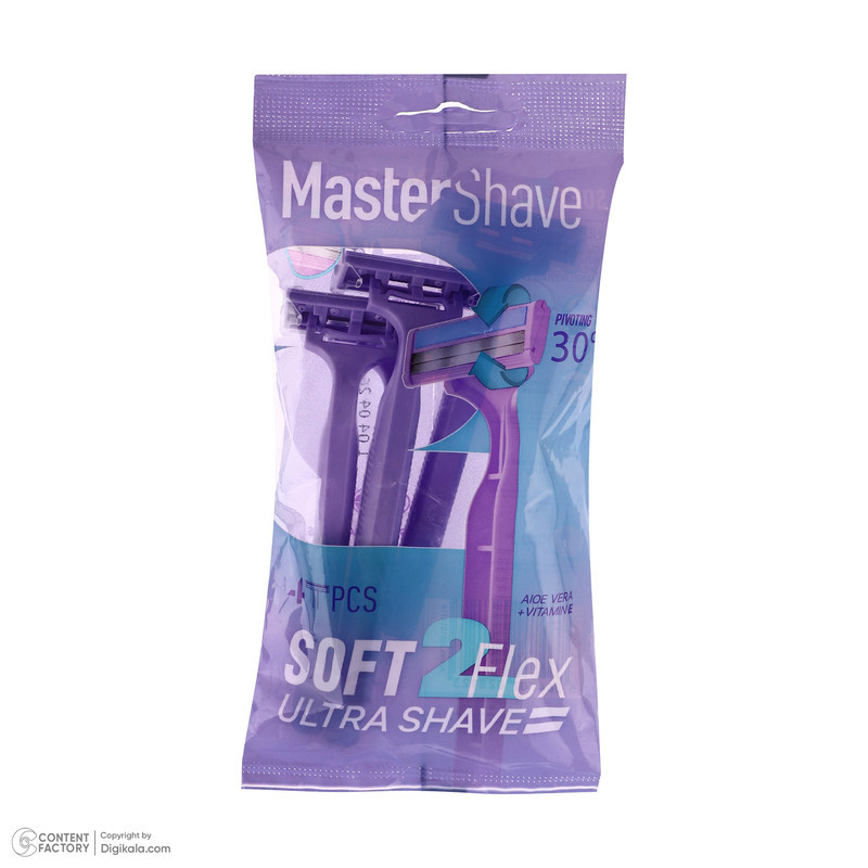 خود تراش مستر شیو مدل SOFT2 FLEX بسته 4 عددی