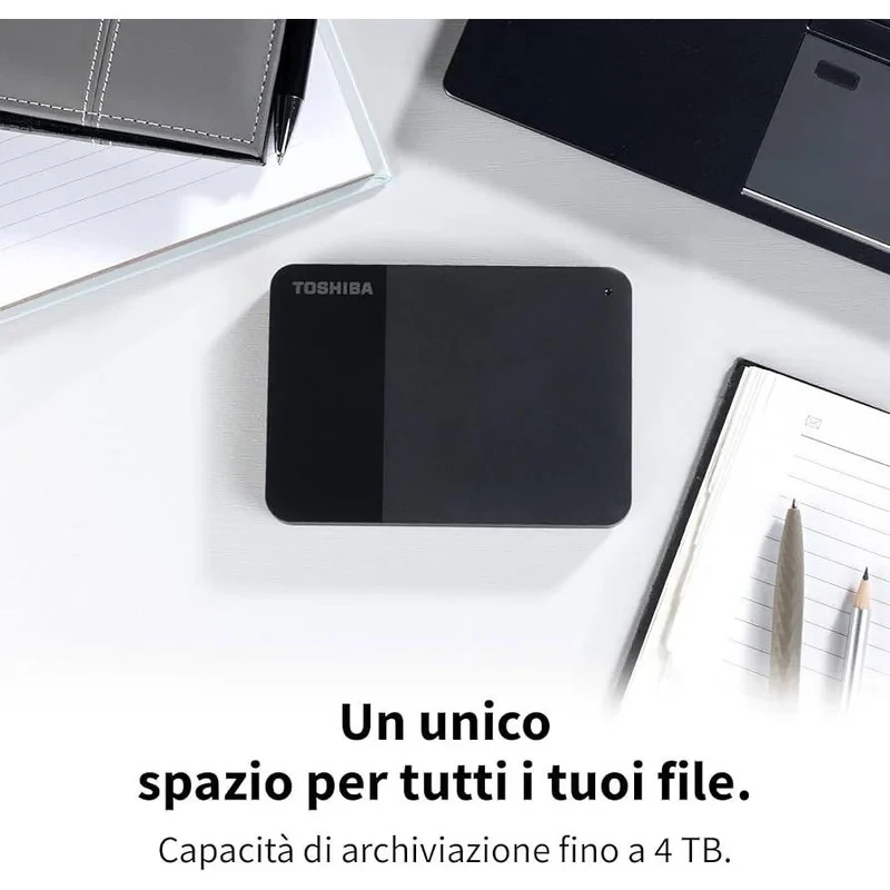 هارد اکسترنال توشیبا مدل Canvio Ready ظرفیت یک ترابایت دارای رابط USB Type-A 3.2