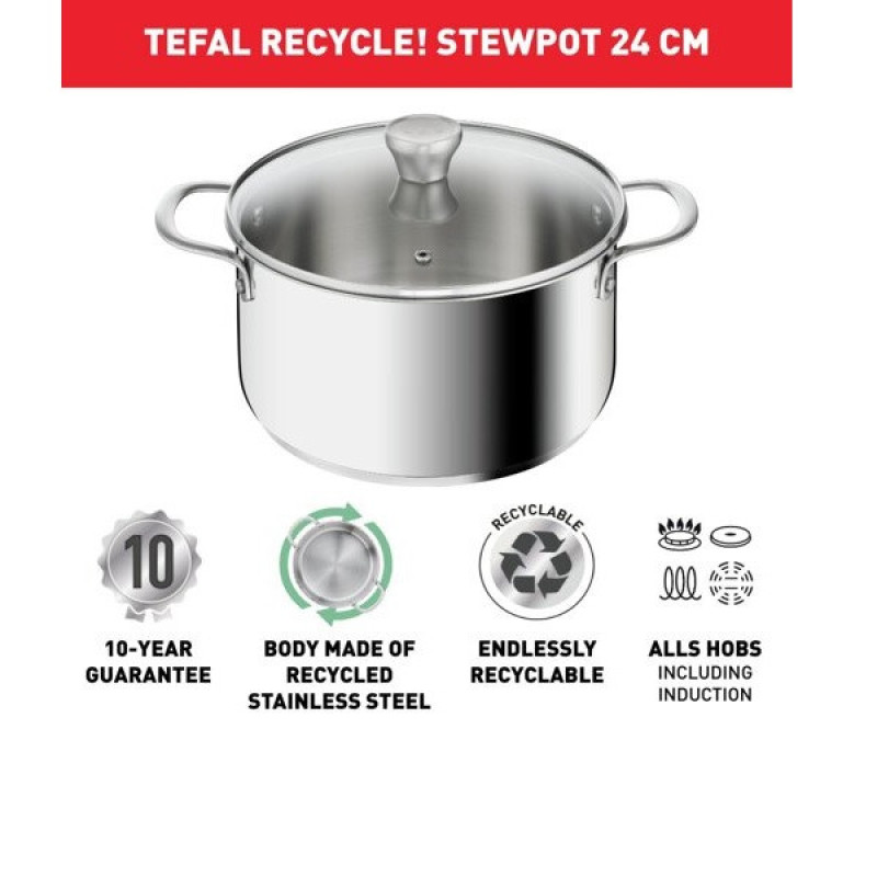 قابلمه استیل تفال مدل Recycle سایز 20