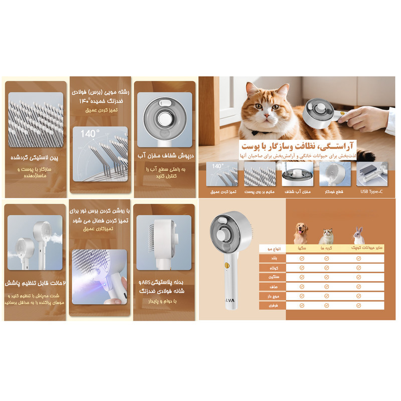 برس بخار دستی مدل PH-C001