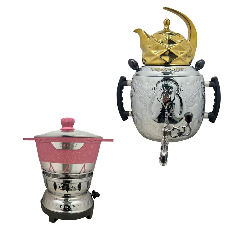 سماور گازی آکماز مدل سه کاره GOLD ظرفیت 6 لیتر