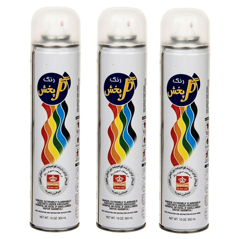 اسپری رنگ کیلر گل پخش مدل براق کننده حجم 300 میلی لیتر بسته 3 عددی
