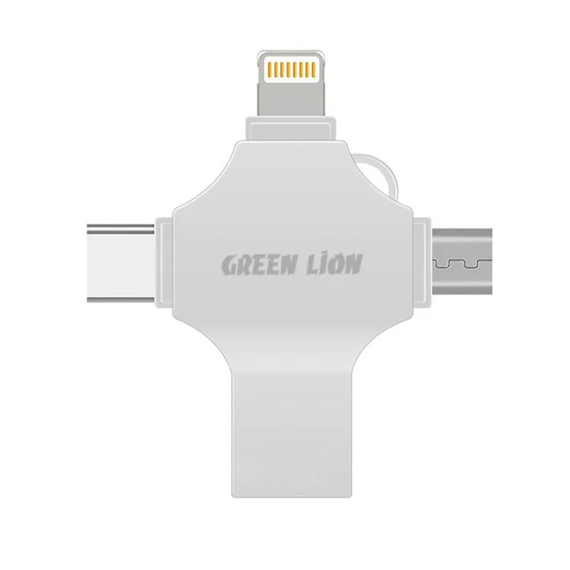 فلش مموری گرین لاین مدل 4in1 ظرفیت 512 گیگابایت با رابط لایتنینگ  USB-A‌ USB-C  MicroUSB