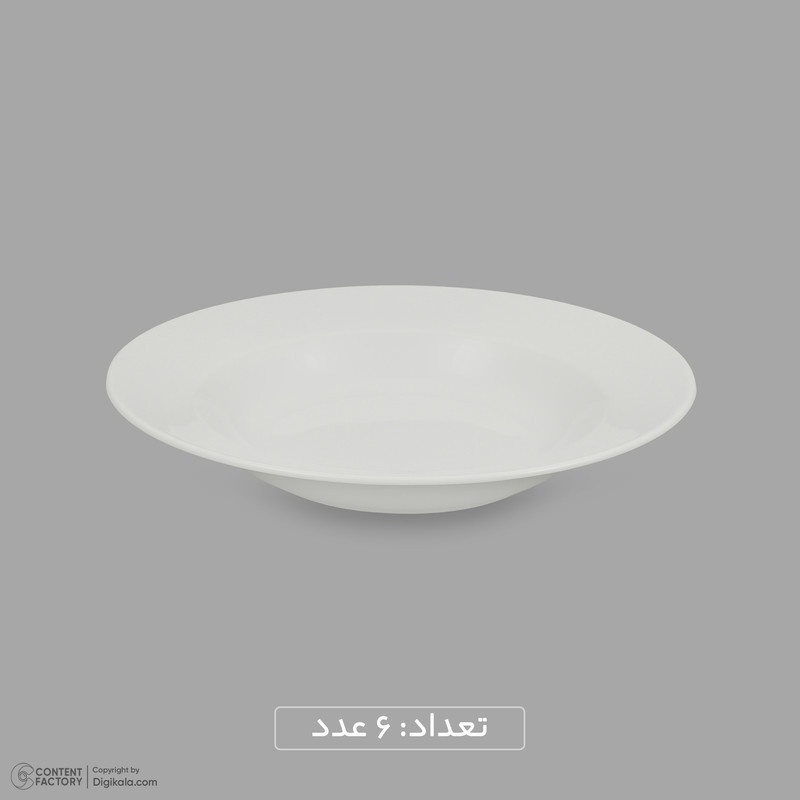 سرویس غذاخوری چینی 25 پارچه 6 نفره مقصود مدل دایره کد 001