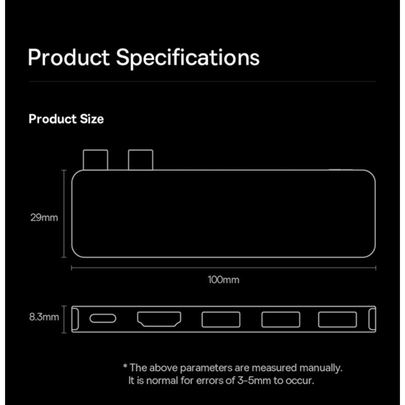هاب 5 پورت USB-C بیسوس مدل UltraJoy Series BS-OH180