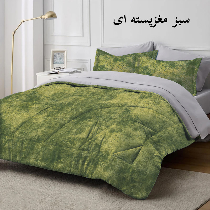 سرویس روتختی دونفره 6 تکه نوپه هوم مدل مخمل پتینه 1021