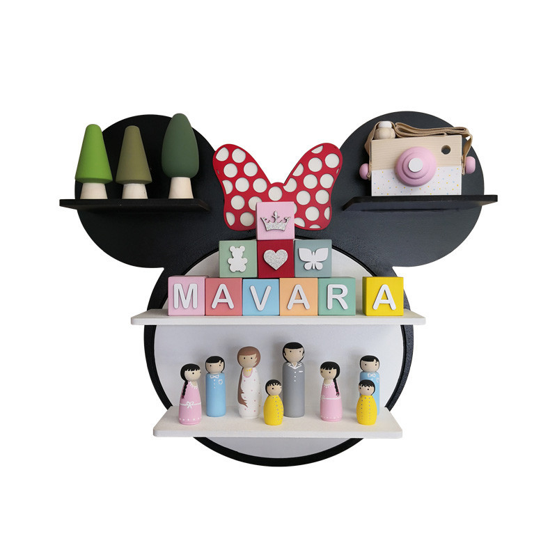 شلف دیواری اتاق کودک طرح میکی موس مدل MKids51