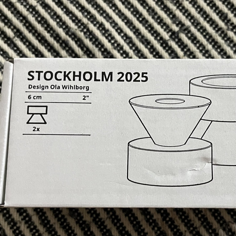 شمعدان ایکیا مدل stockholm مجموعه دو عددی مناسب برای شمع وارمر