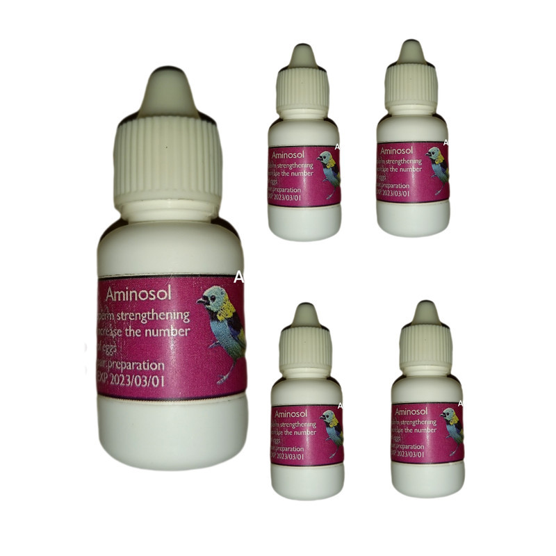 محلول افزایش تخم پرندگان زینتی آمینوسل کد 5ML حجم 5 میلی لیتر مجموعه 5 عددی