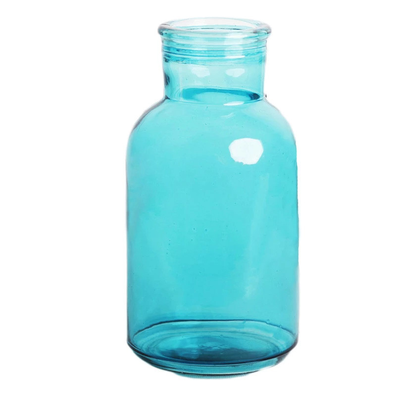 گلدان دکوری شیشه‌ای رویال مجموعه 2 عددی، ابعاد 10×10×20 سانتی‌متر، وزن 200 گرم