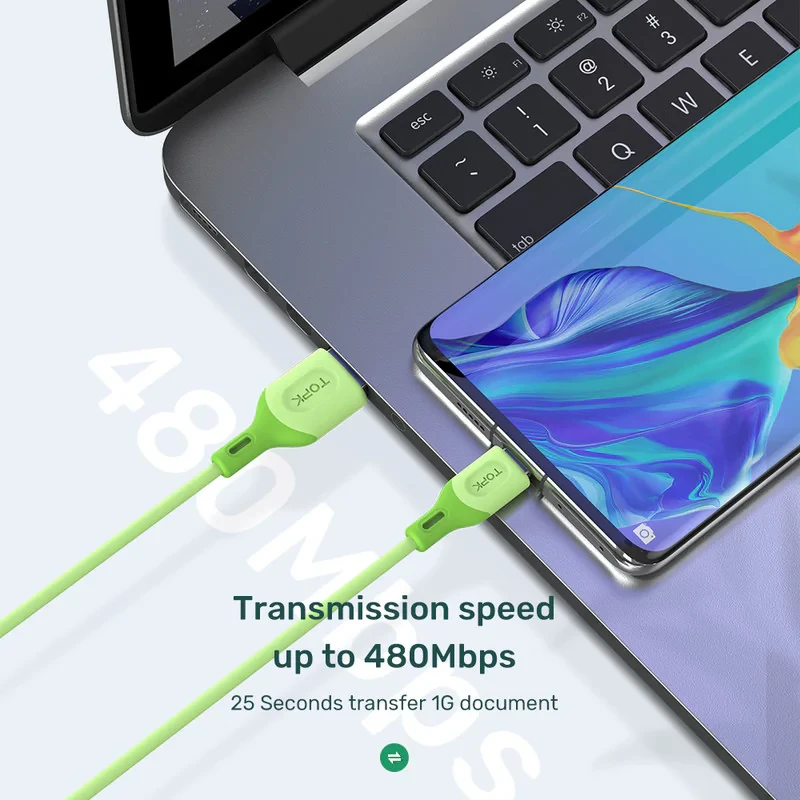 کابل تبدیل USB به USB-C تاپکی مدل AN84-3A-Fast طول 1 متر
