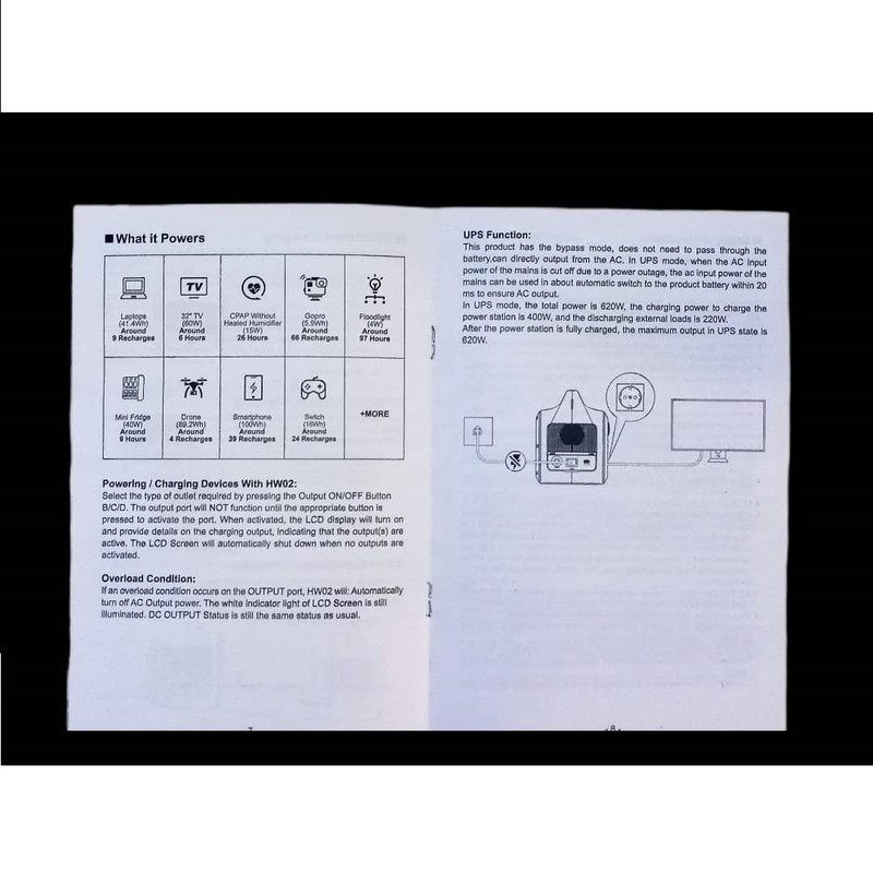 پاور استیشن جووی مدل HW02 P&W ظرفیت 600 وات ساعت