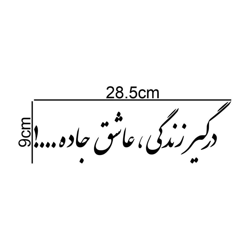 برچسب بدنه خودرو طرح درگیر زندگی ، عاشق جاده کد MT-B466