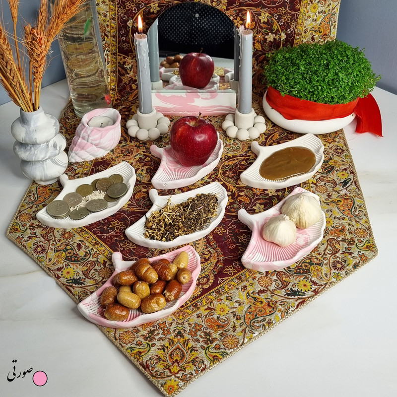 مجموعه ظروف هفت سین 10 پارچه مدل راسپینا