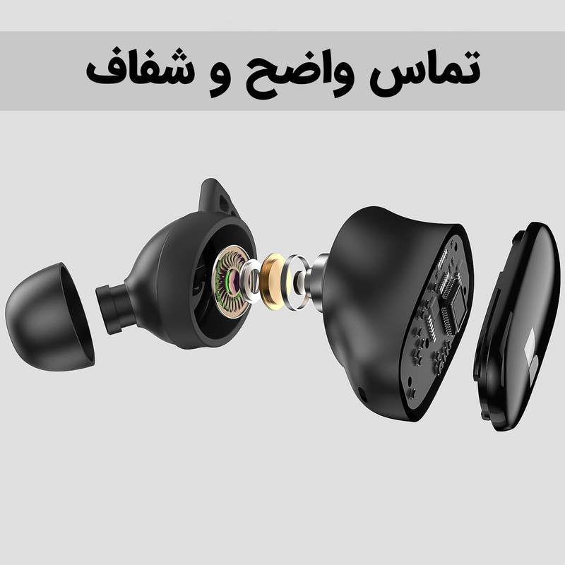 هدفون بلوتوثی مانستر مدل N-Lite 206 با نویز کنسلینگ میکروفون (ENC)، درگاه شارژ USB Type-C، دارای نشانگر LED، پشتیبانی از فرمان لمسی، مقاوم در برابر آب با استاندارد ضد آب IPX6