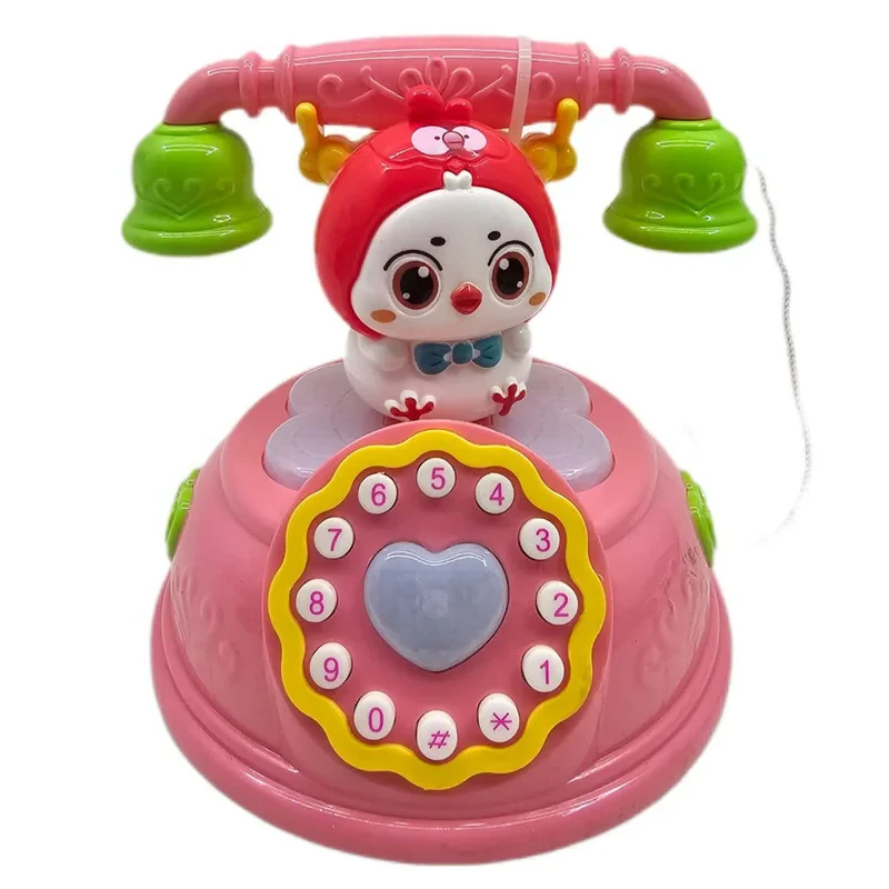 اسباب بازی ناب سل مدل تلفن جوجه بامزه موزیکال چراغدار کد Funny chicken musical phone with lights