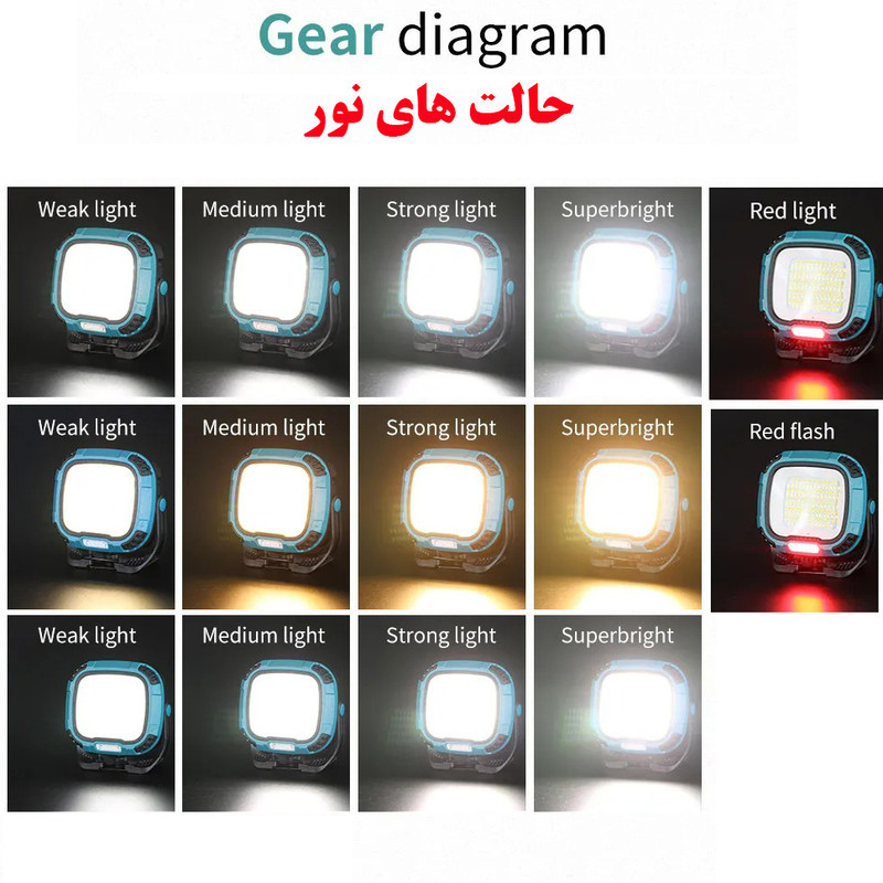 چراغ کمپینگ مدل 2-W891