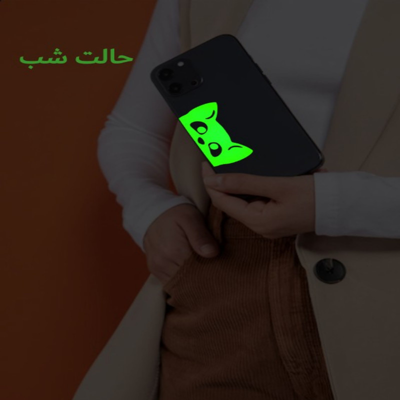 استیکر کلید و پریز مدل شبنما طرح گربه کد 01