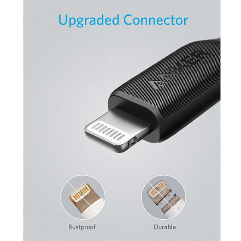 کابل تبدیل USB به لایتنینگ انکر مدل Anker PowerLine A8812 طول 0.9 متر
