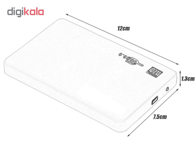 باکس تبدیل SATA به USB 2.0 مدل Super Slim