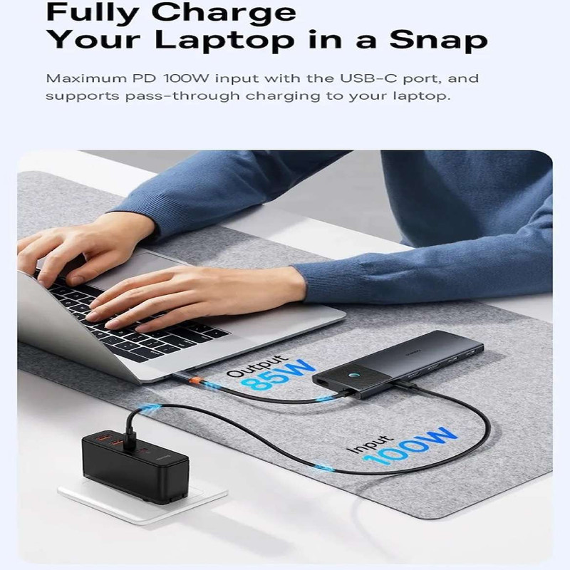 هاب 11 پورت USB-C بیسوس مدل Metal Gleam Series II