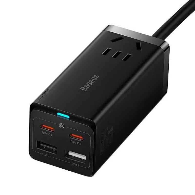 شارژر رومیزی باسئوس مدل Power Combo 65W به همراه کابل USB-C