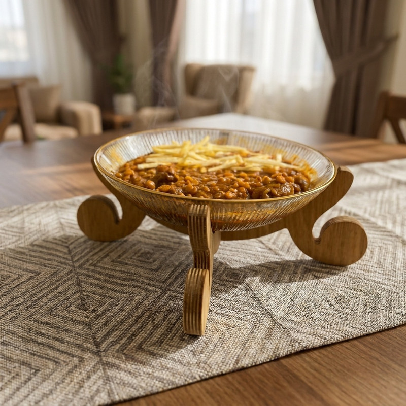 بشقاب خورش خوری مدل سولو لب طلا کد 11