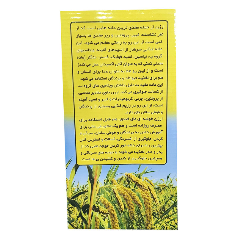 تشویقی پرندگان مدل ارزن خوشه‌ای ویژه وزن 280 گرم