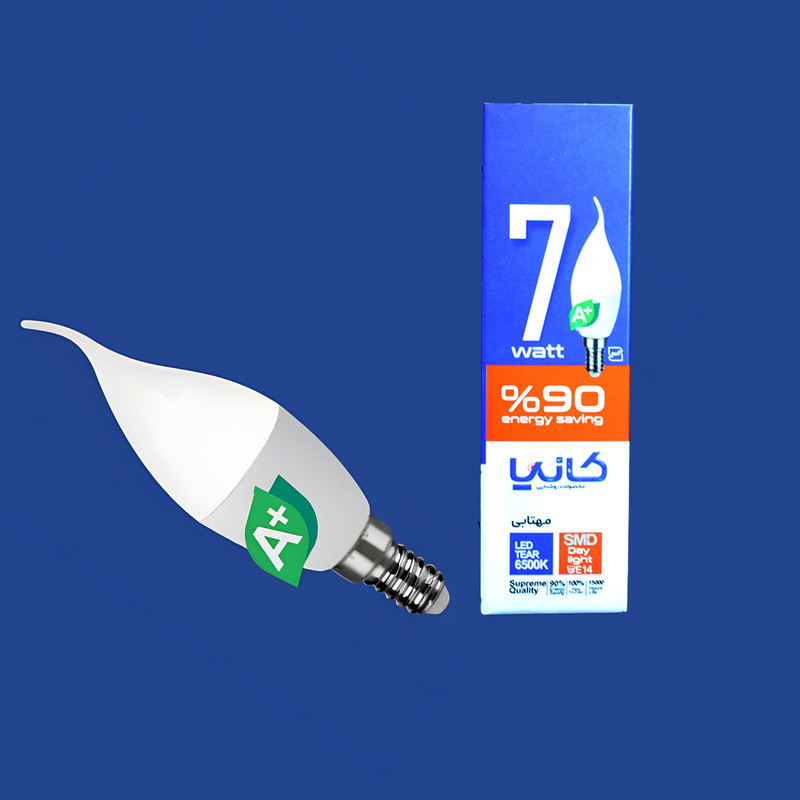 لامپ کم مصرف 7 وات کانیا مدل اشکی پایه E14 بسته 10 عددی