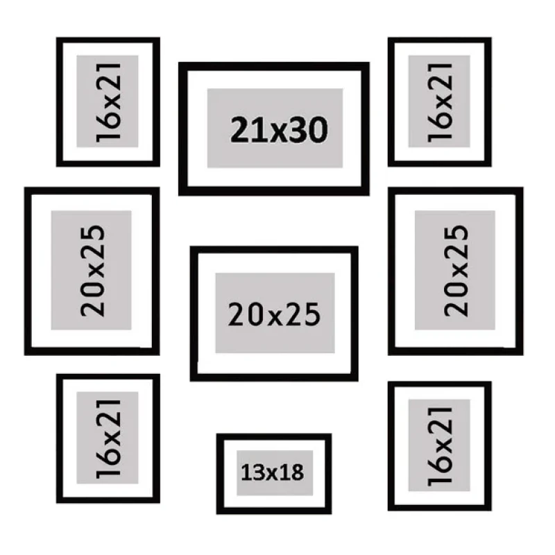 : قاب عکس بکلیت مدل پاسپارتو 215-107 مجموعه 9 عددی