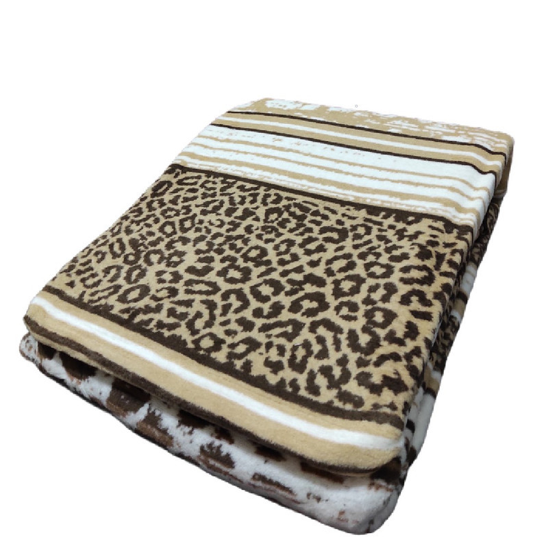 پتو ازدیلک مدل Pardus Bej سایز 180×220 سانتی متر