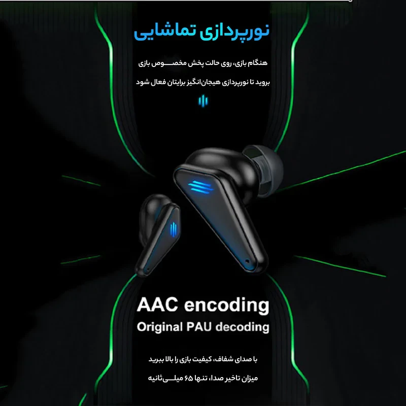 هدفون بلوتوثی مدل K55 بدون نویز کنسلینگ، درگاه شارژ USB Type-C، پشتیبانی از فرمان لمسی، دارای سه میکروفون، مقاومت در برابر رطوبت و عرق