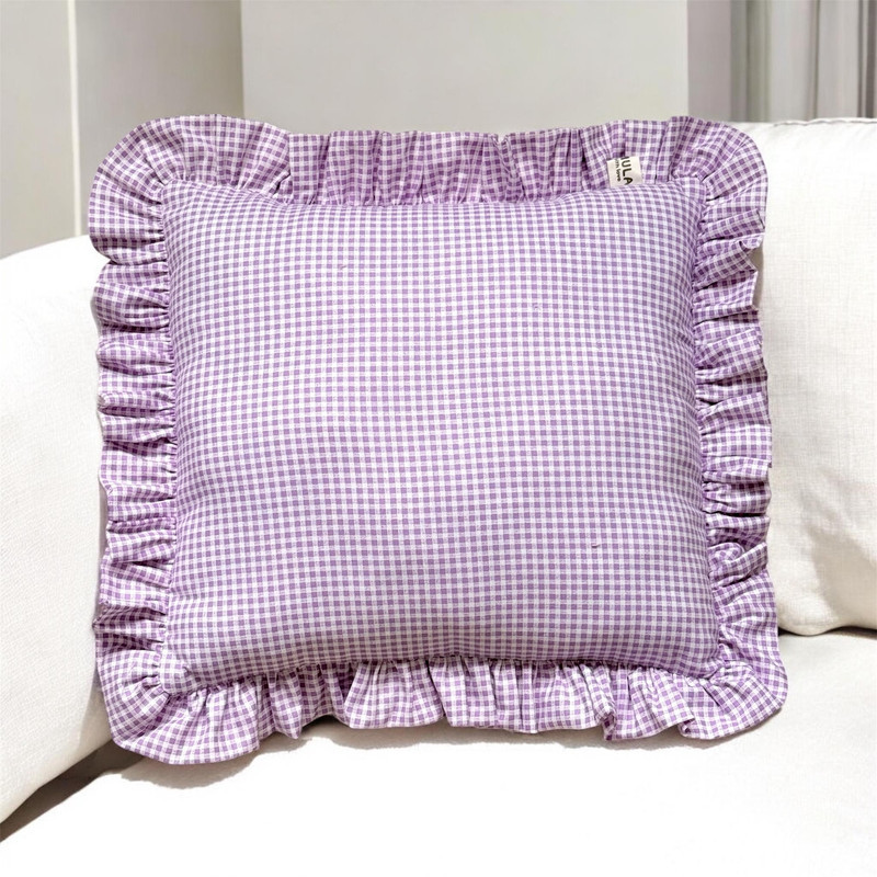 کوسن مدل چهارخونه چین دار سایز 35*35 سانتی متر
