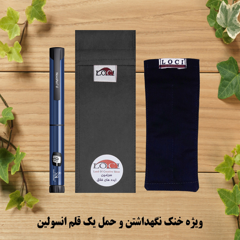 کیف خنک نگهدارنده انسولین لوک آی مدل 1 قلم کد 01 مجموعه 2 عددی