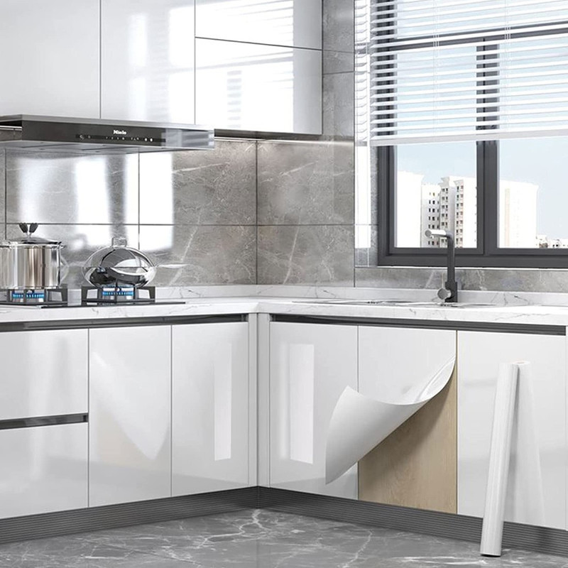 برچسب کابینت طرح ساده رنگ سفید