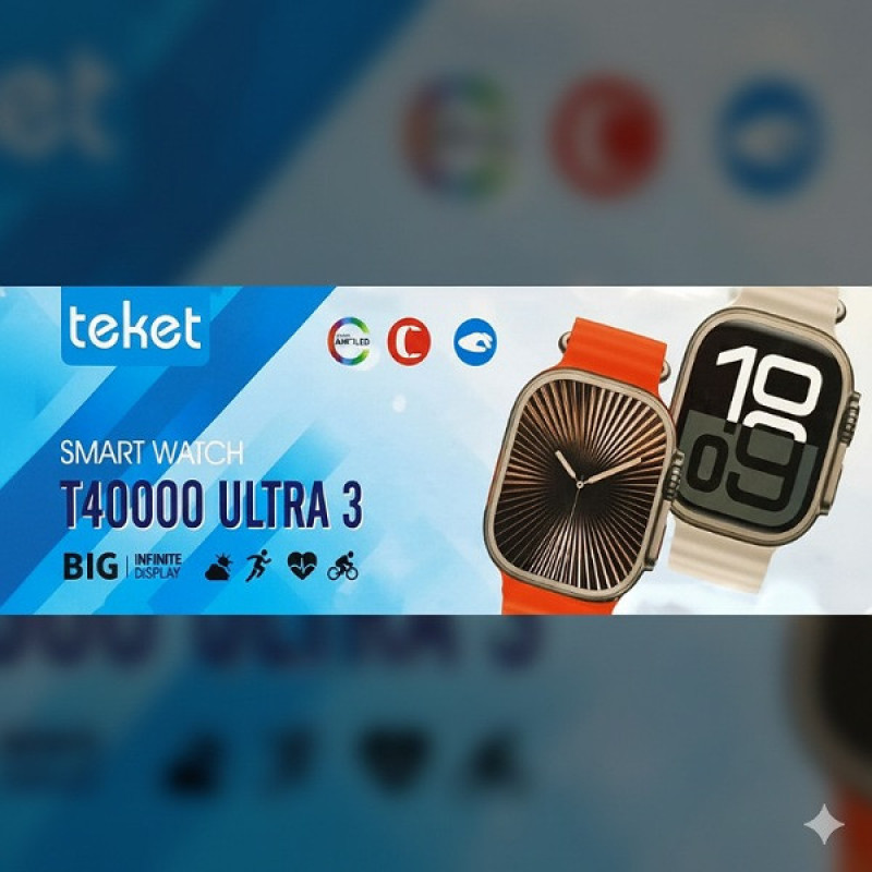 ساعت هوشمند 49 میلی متر تیکت مدل T40000 Ultra3 به همراه بند سیلیکونی