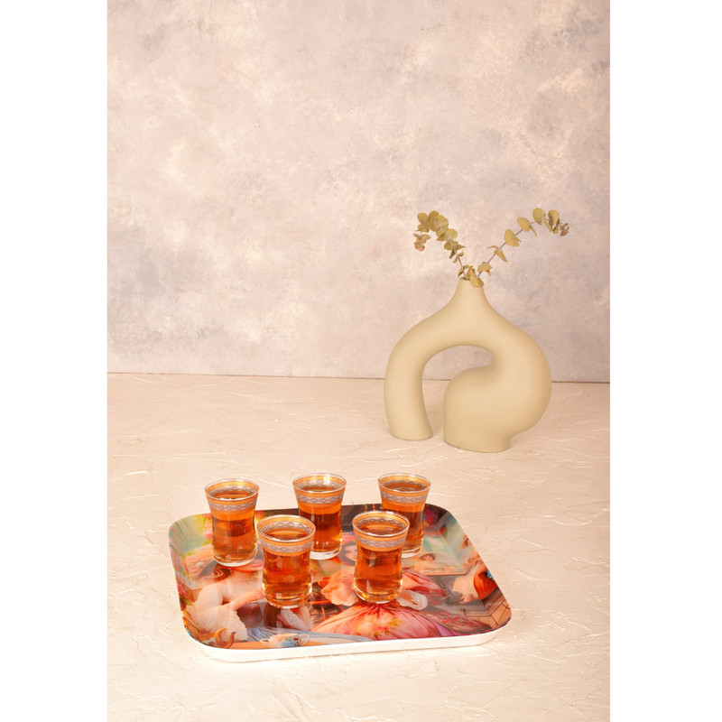سینی بدون دسته مهروز مدل 7795 دختران سایز 28×28 سانتی متر