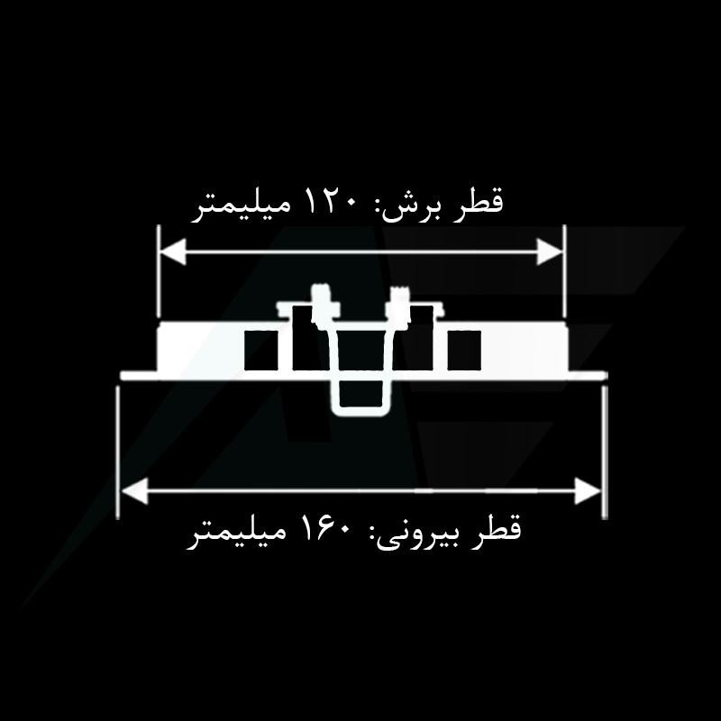 پنل 12 وات سیلور مدل دور شیشه دایره