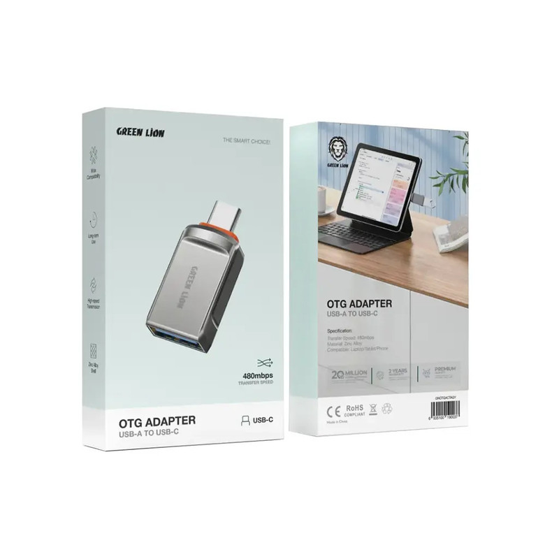 مبدل USB-A به USB-C OTG گرین‌ لاین مدل GNOTGACTAGY