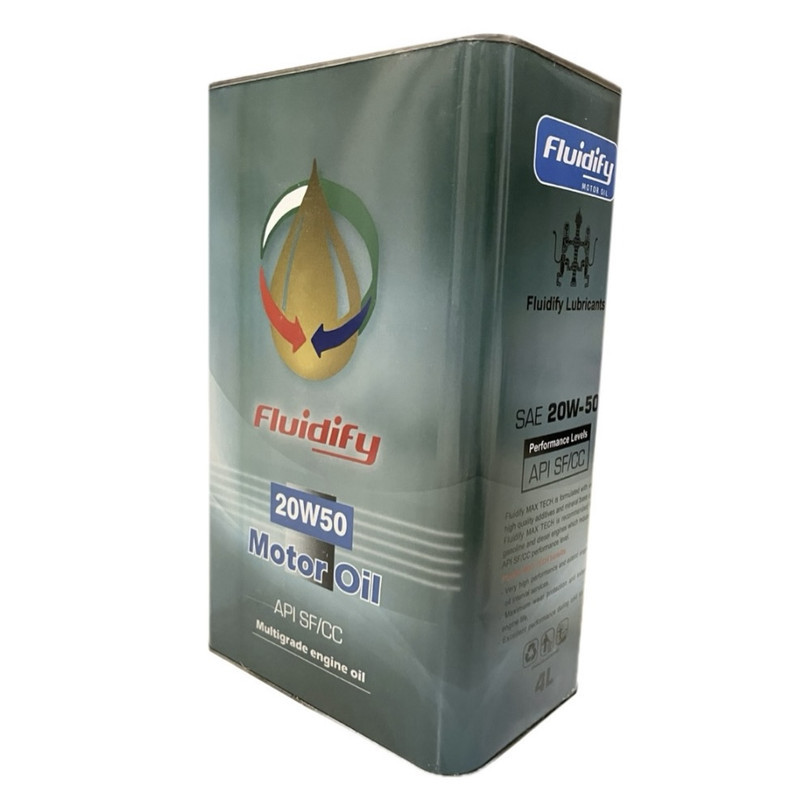 روغن موتور خودرو بنزینی فلو دی فای مدل 20W50 SFCC 20W-50 حجم 4 لیتر