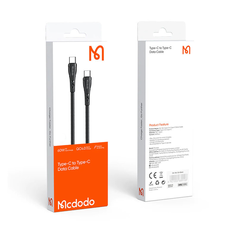 کابل USB-C مک دودو مدل CA-7640 طول 0.2 متر