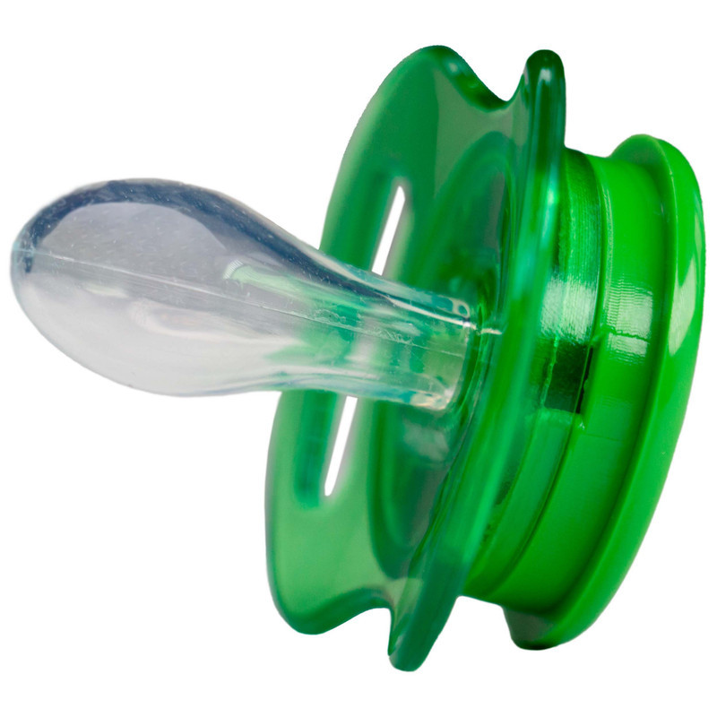 پستانک ارتودنسی وی کر مدل دربدار شفاف چاپدار سایز 0-3 ماه کد P142