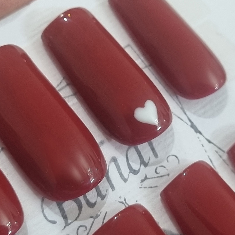ناخن مصنوعی مدل تک قلب کد 54 بسته 10 عددی