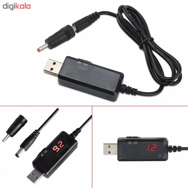 کابل تبدیل USB به DC مدل T912 طول 0.88 متر