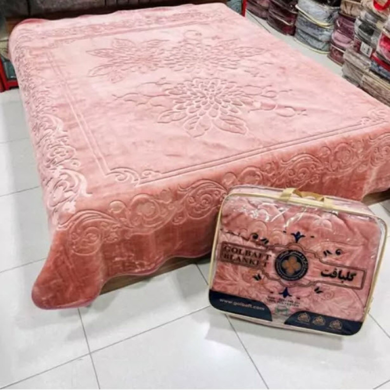 پتو گلبافت مدل برتر گل برجسته الوان سایز 160x220 سانتی متر